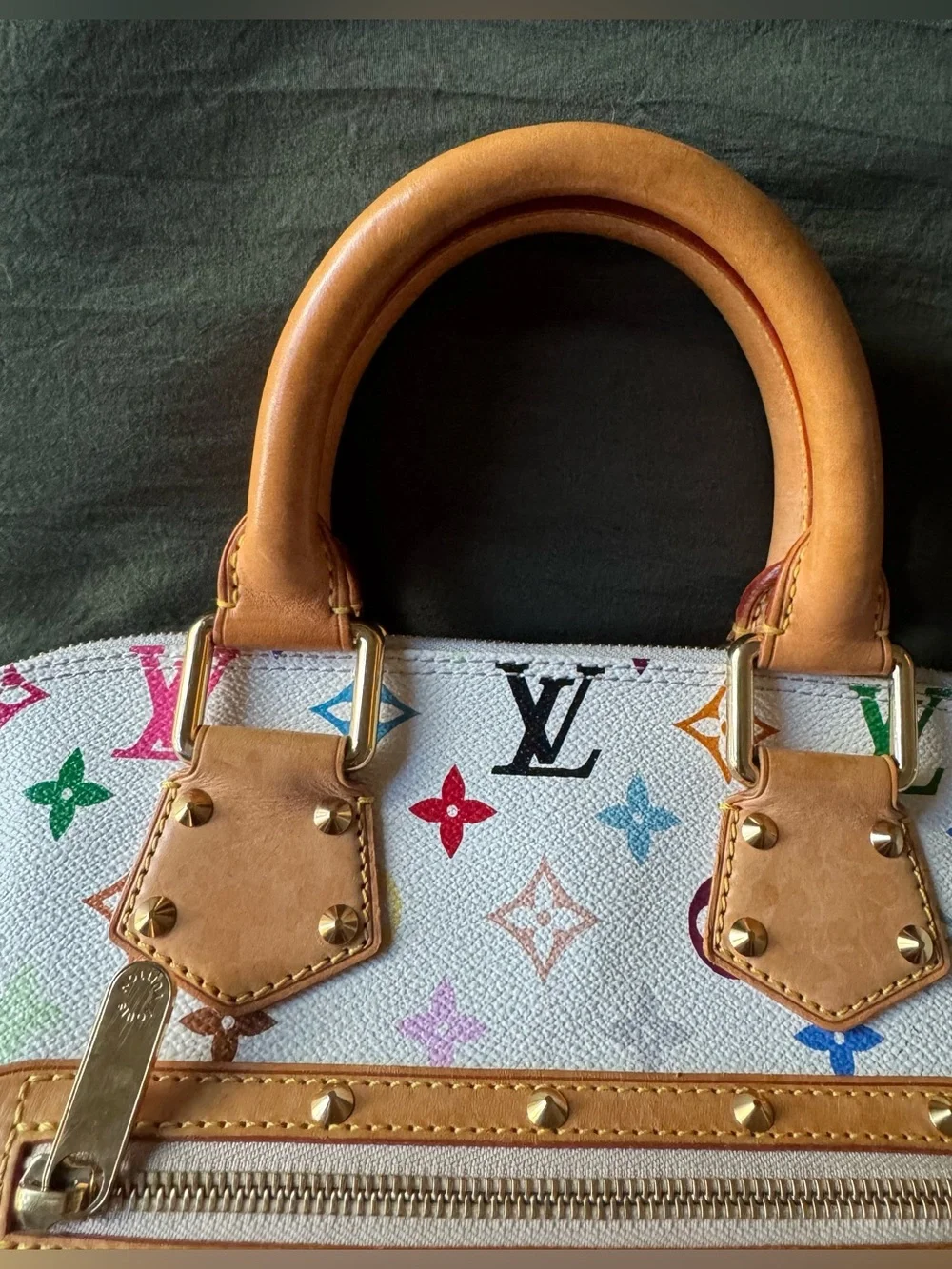 Authentic Louis Vuitton - Takashi Murakami - Multicolor Monogram Alma Handbag